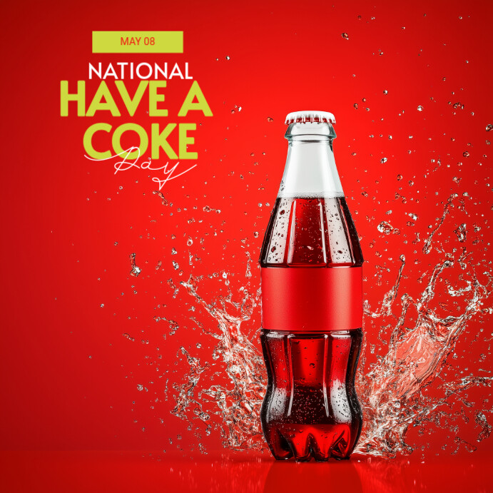 Modern & Minimal National Have A Coke Day Instagram Post template