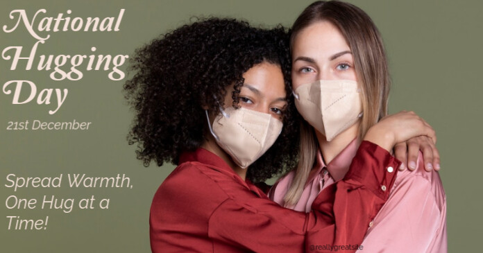 Modern & Minimal National Hugging Day Facebook Shared Image template