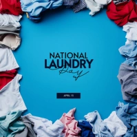 Modern & Minimal National Laundry Day Instagram Post template