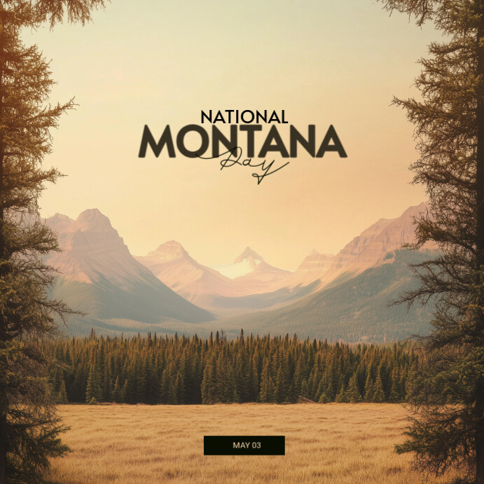 Modern & Minimal National Montana Day Instagram Post template