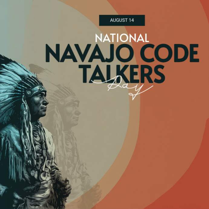 Modern & Minimal National Navajo Code Talkers Day Instagram Post Iphosti le-Instagram template