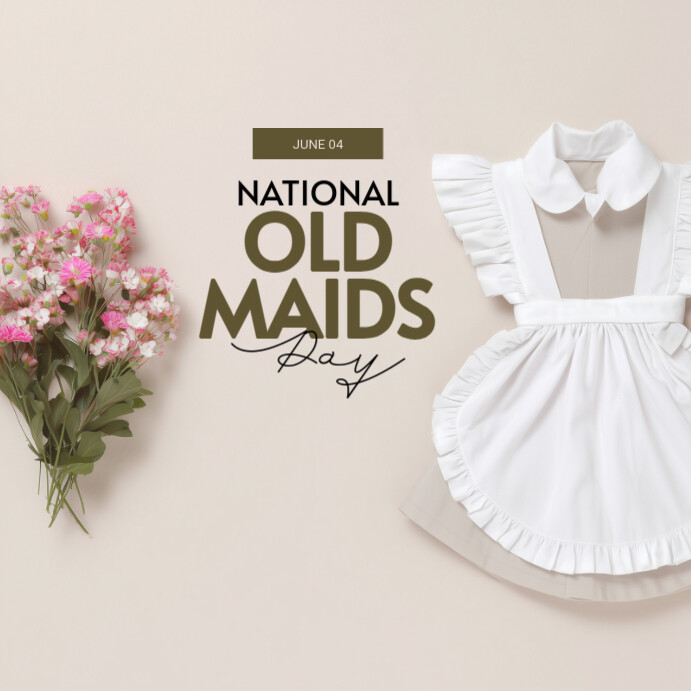 Modern & Minimal National Old Maid's Day Instagram Post template