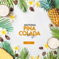 Modern & Minimal National Pina Colada Day Instagram Post template