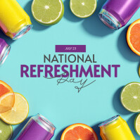 Modern & Minimal National Refreshment Day  Instagram Post template