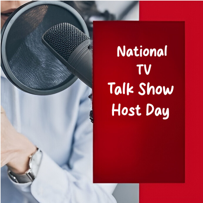 Modern & Minimal National Tv Talk Show Host Template  Instagram Post