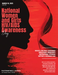 Modern & Minimal National Women And Girls Hiv/aids Awareness Day Event Flyer Flyer (us Letter) 传单(美国信函) template