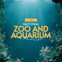 Modern & Minimal National Zoo And Aquarium Month Instagram Post template