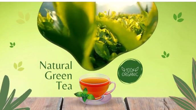 Modern & Minimal Natural Tea Digital Display (16:9) Template | PosterMyWall