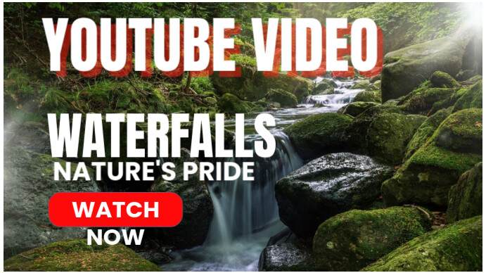 Waterfall Template Html Code Modern & Minimal Nature Waterfalls Template Youtube Thumbnail-Vorlage ...