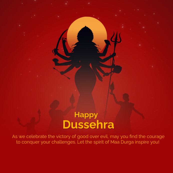 Modern & Minimal Navaratri, Durga Puja, Dussehra, Durga Ashtami,devi, Maadurga, Instagram Post template