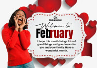 Modern & Minimal New Month February A1 template