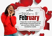 Modern & Minimal New Month February A1 template