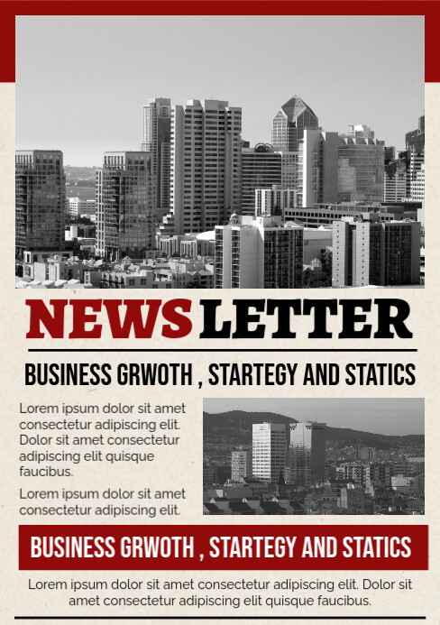 Modern & Minimal Newsletter Template A5