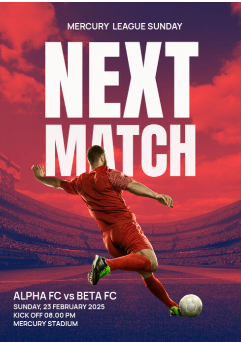 SOCCER MATCH A4 template