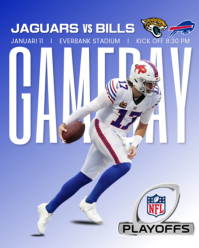 Morado Football Game Day Instagram Portrait Template