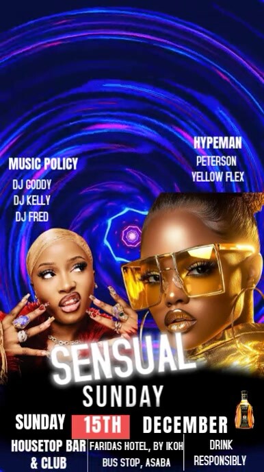 Modern & Minimal Night Club Party  Instagram Story Instagram-verhaal template