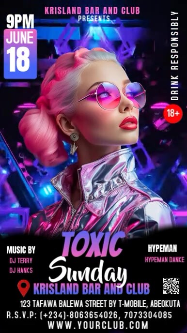 Copy of Modern & Minimal Night Club Party Instagram Story | PosterMyWall