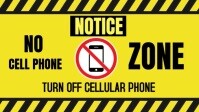 Modern & Minimal No Cell Phones Sign Youtube Thumbnail template