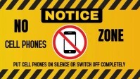 Modern & Minimal No Cell Phones Sign Youtube Thumbnail template