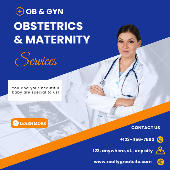 Modern & Minimal Obestetrics & Maternity Instagram Post template