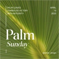 Modern & Minimal Palm Sunday  Square (1:1) template