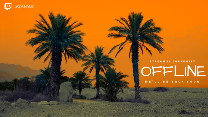 Modern & Minimal Palm Twitch Overlay template