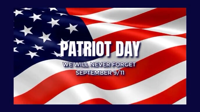 Modern & Minimal Patriot Day Digital Display (16:9) template