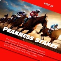 红色 Preakness Stakes Publicación de Instagram Template