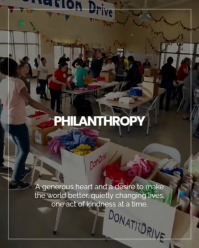 Modern & Minimal Philanthropy Day Instagram Portrait template