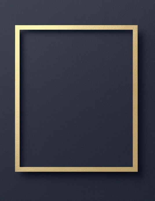 Modern & Minimal Photo Frame Dark Background  Flyer (us Letter) template