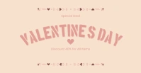Modern & Minimal Pink Minimalist Valentine's Day Facebook Event Cover Facebook Event Cover Facebook-Veranstaltungscover template