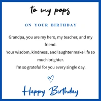 Modern & Minimal Pops Birthday Card Instagram Post template