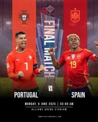 Modern & Minimal Portugal Vs Spain Instagram Portrait template