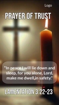 Modern & Minimal Prayer Digital Display (9:16) template