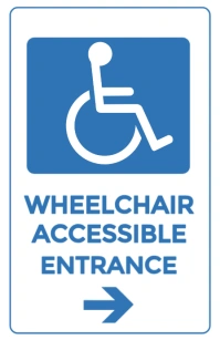 Modern & Minimal Printable A4 Wheelchair Accessible Entrance Sign Tabloid template