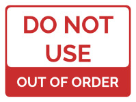 Modern & Minimal Printable Do Not Use Out Of Order Sign Template  Yard Sign