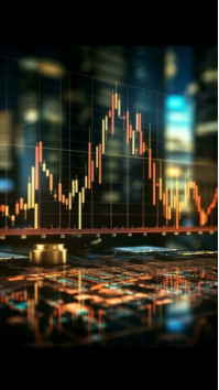 Modern & Minimal Professional Stock Market Candlestick Chart Trading Background Digital Display (9:1 template