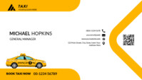 Hvid Modern & Minimal Professional Taxi Business Card  Business Card Business Card Template