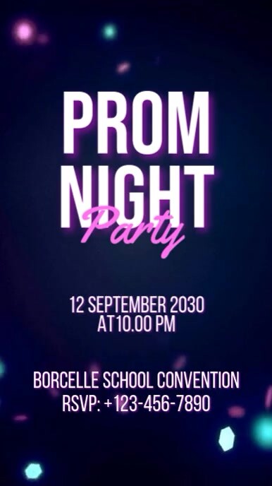 Modern & Minimal Prom Night Party Instagram Reel template