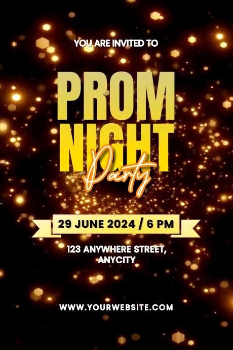 Modern & Minimal Prom Night Poster Template | PosterMyWall