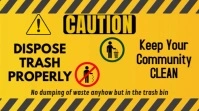 Modern & Minimal Proper Disposal Of Trash Sign Youtube Thumbnail template
