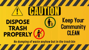 Modern & Minimal Proper Disposal Of Trash Sign Youtube Thumbnail template