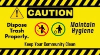 Modern & Minimal Proper Disposal Of Trash Sign Youtube Thumbnail template