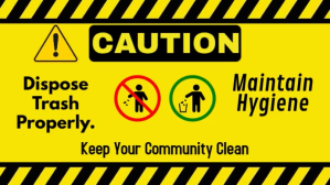 Modern & Minimal Proper Disposal Of Trash Sign Youtube Thumbnail template