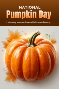 Pumpkin Day Poster Template