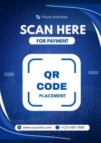 Modern & Minimal Qr Code For Payment A2 template