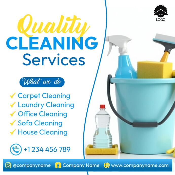Cleaner Table Poster Copy of Modern & Minimal Quality Cleaning Service Cleaners Spring ...