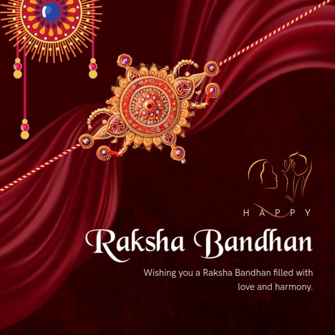 Copy of Modern & Minimal Raksha Bandhan Online Video Wish Flyer Design ...