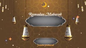 Modern & Minimal Ramadan Mubarak Digital Display (16:9) template