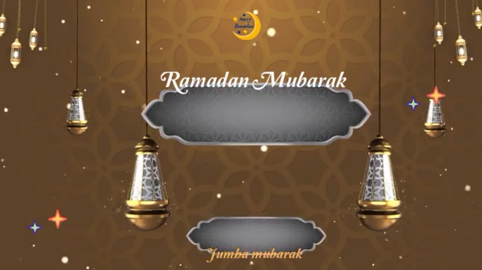 Modern & Minimal Ramadan Mubarak Digital Display (16:9) template